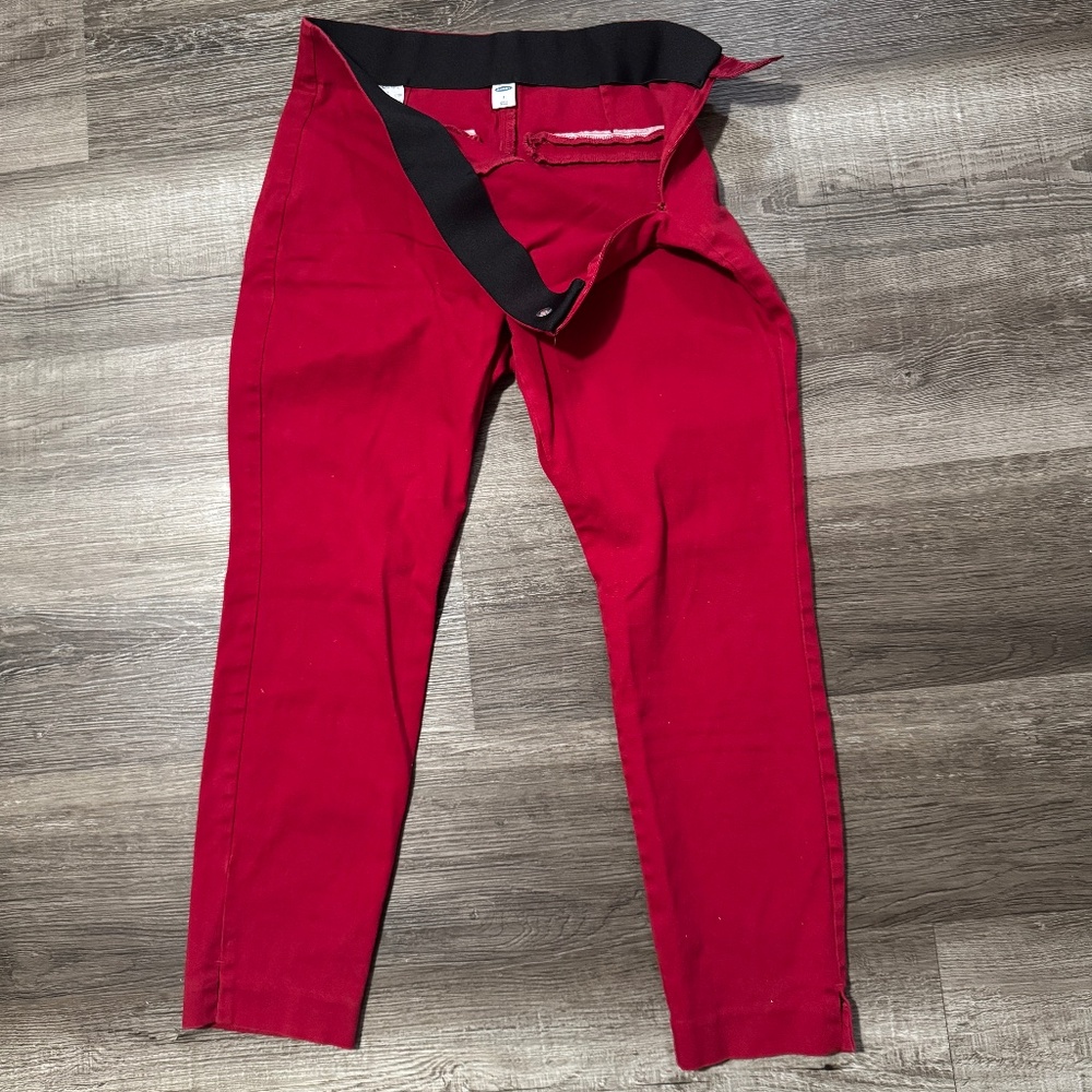 Old Navy Womens Red High Waisted Pants Size 8